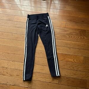 Women’s Navy Adidas striped leggings